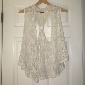 Beautiful white lace vest from Wet Seal